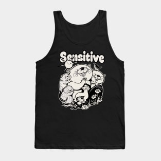 Sensitive - black/off white Tank Top